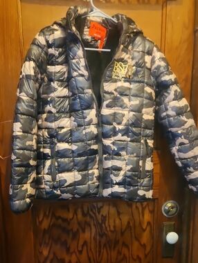 Black Soprano Family Camo Puffer Womens Medium Rare!!!